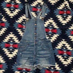 American Eagle overall shorts